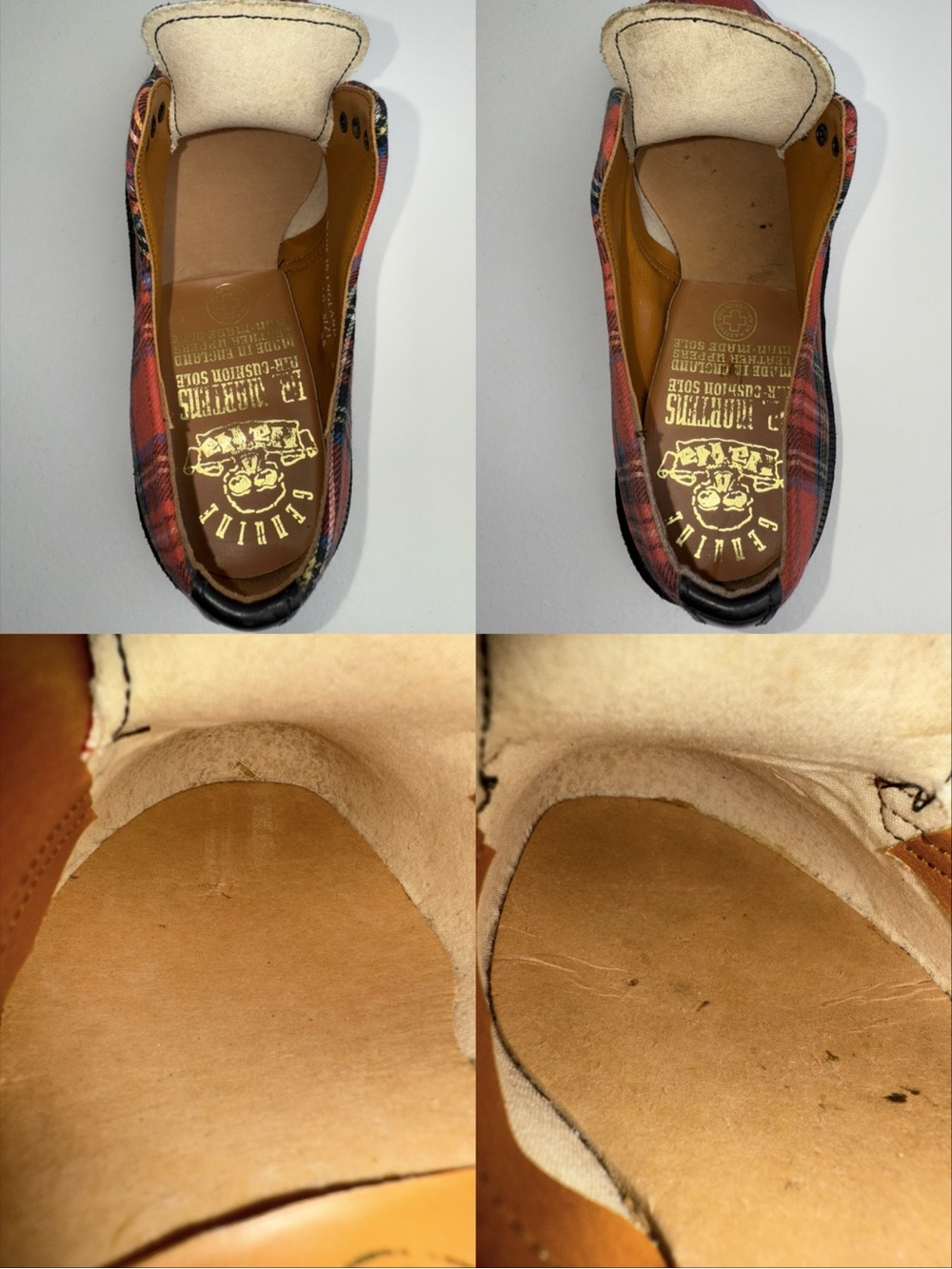 Dr. Martens NaNa Plaid Vintage Canvas Gibson Made in England Oxfords UK 5 - Picture 14 of 16